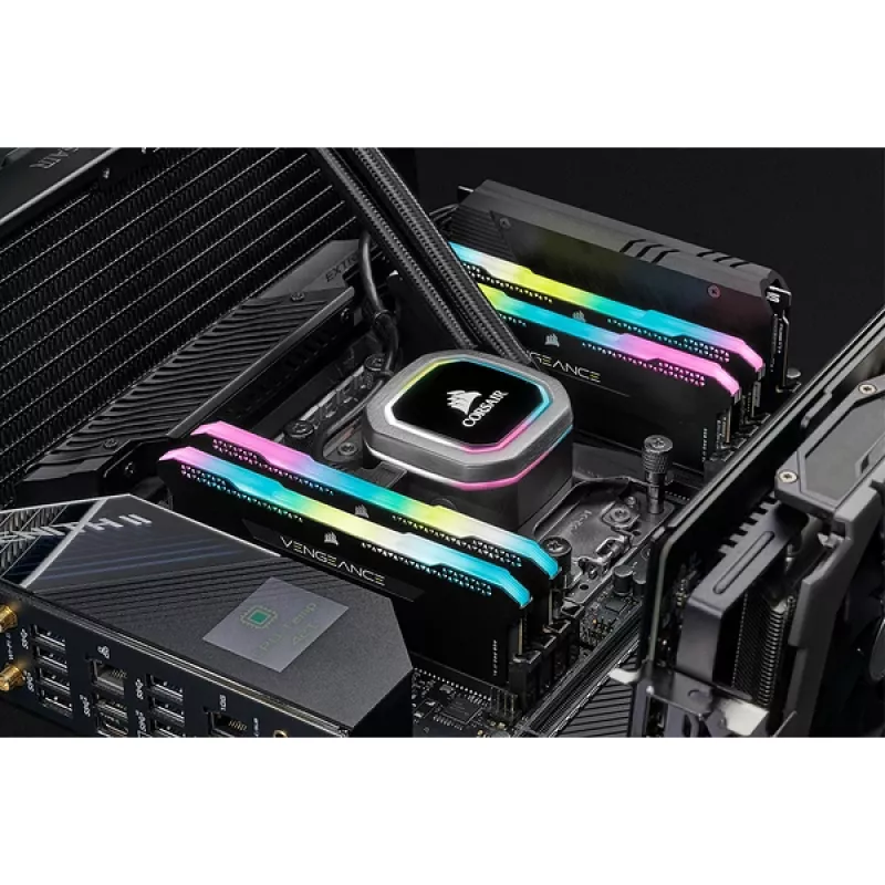 CORSAIR atmiņa 16GB DDR4 3200MHz C16 (2x8gb) Vengeance RGB Pro Melns