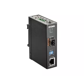 D-Link 100/1000 Mbps uz SFP rūpnieciskais multivides pārveidotājs ar darbības diapazonu no -40 līdz 70 °C
