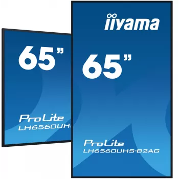 iiyama LH6560UHS-B2AG Signage Displejs Digitālā A-tāfele 163.8 cm (64.5 collas) LED Wi-Fi 500 cd/m² 4K Ultra HD Melns Iebūvēts procesors Android 11 24/7
