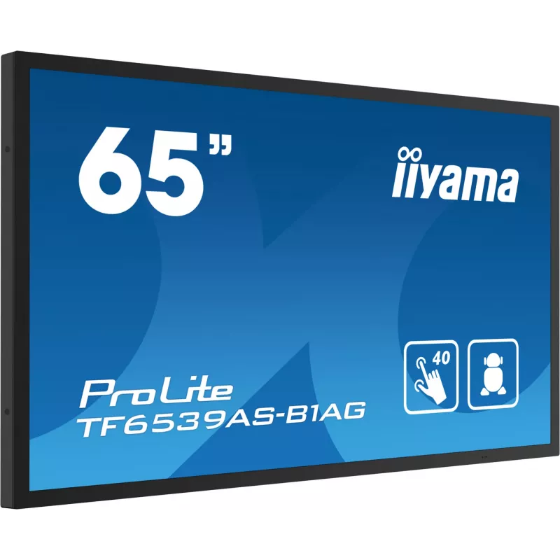 Digitālās izkārtnes plakanais panelis iiyama TF6539AS-B1AG 64.5 collu skārienekrāns LED 3840 x 2160