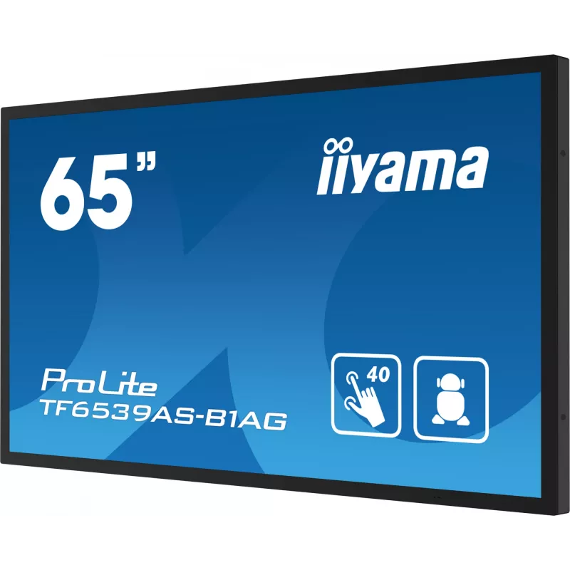 Digitālās izkārtnes plakanais panelis iiyama TF6539AS-B1AG 64.5 collu skārienekrāns LED 3840 x 2160
