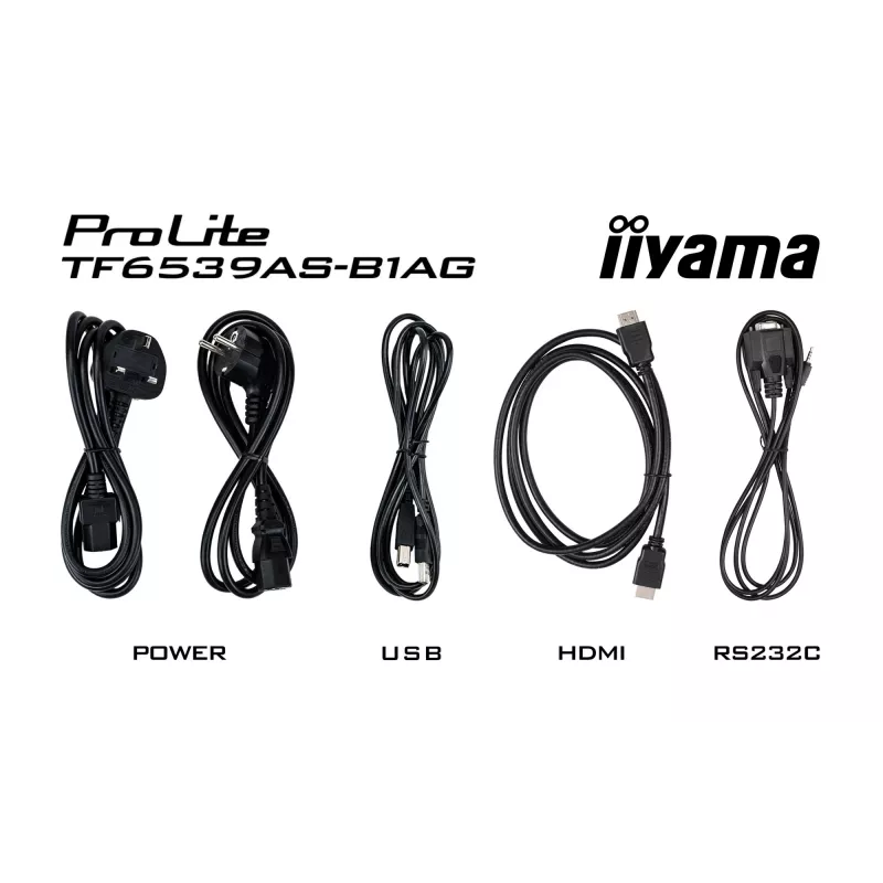 Digitālās izkārtnes plakanais panelis iiyama TF6539AS-B1AG 64.5 collu skārienekrāns LED 3840 x 2160