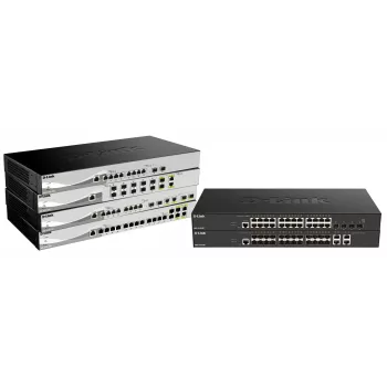 D-Link DXS-1210-16TC/E tīkla slēdzis Pārvaldīts L2 10G Ethernet (100/1000/10000) Pelēks