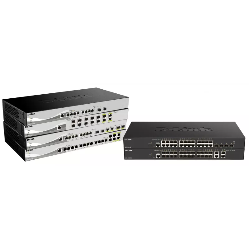 D-Link DXS-1210-16TC/E tīkla slēdzis Pārvaldīts L2 10G Ethernet (100/1000/10000) Pelēks