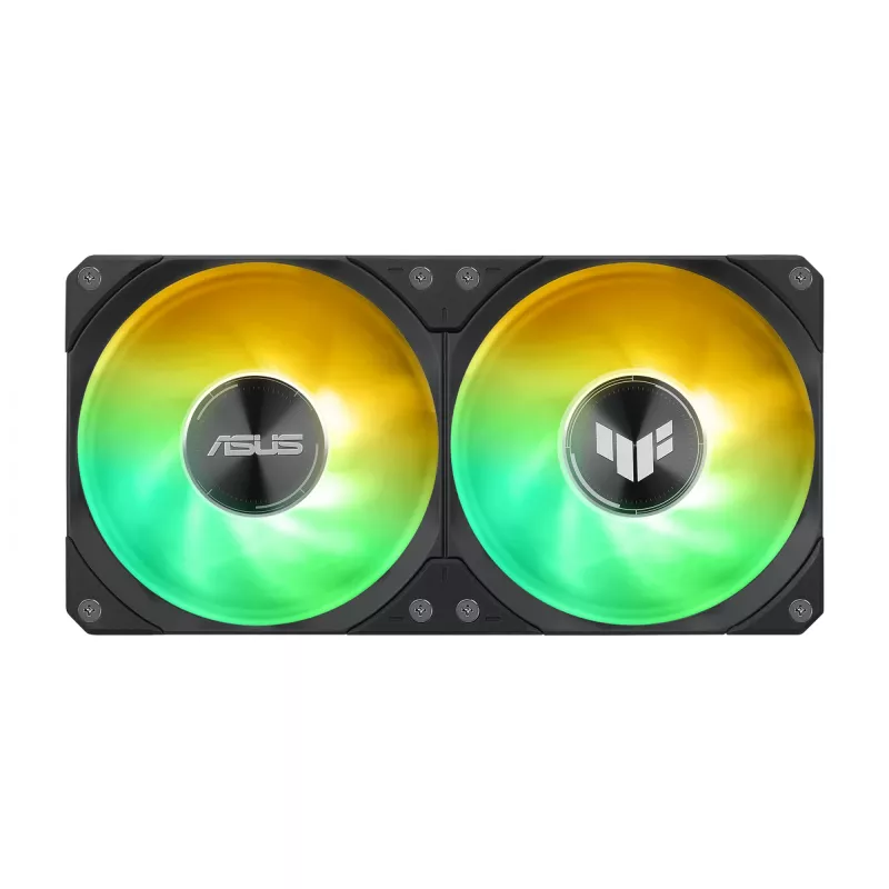 Viss vienā šķidruma dzesētājs ASUS TUF GAMING LC III 240 ARGB — 240 mm radiators, 2 x 120 mm ARGB ventilatori, Socket AM5 atbalsts, Melna
