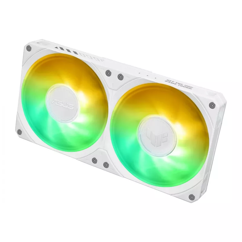 Universāls šķidruma dzesētājs ASUS TUF GAMING LC III 240 ARGB WHT – 240 mm radiators, 2x 120 mm ventilatori, PWM, balts