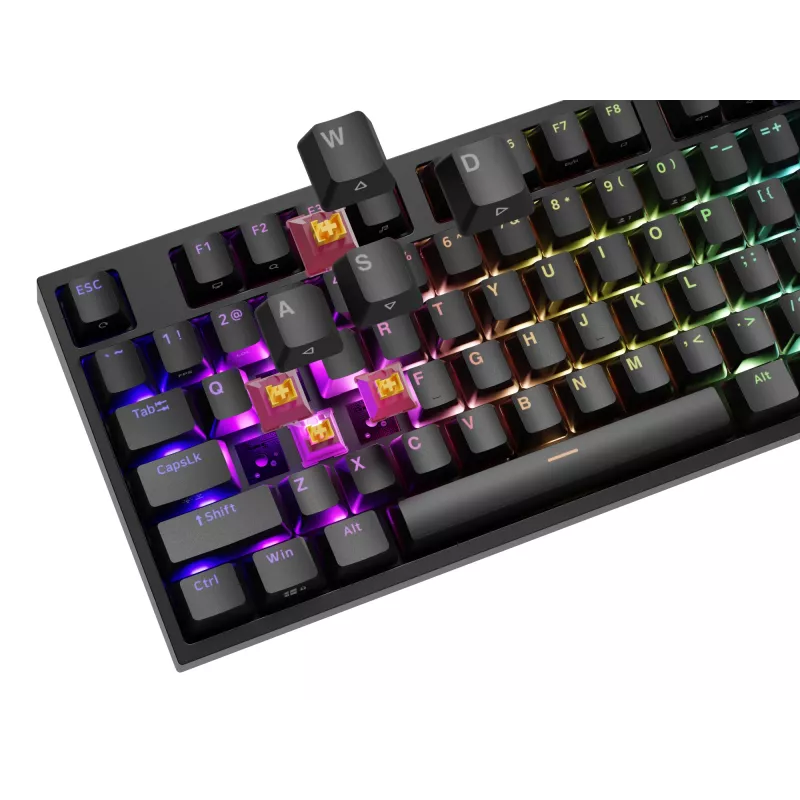 Mehāniskā tastatūra Genesis THOR 404 — pilna izmēra 100% USB QWERTY angļu, melna, RGB