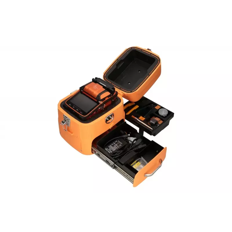 Optiskā šķiedru metinātājs Extralink AI-9 7800 mAh akumulators LED lampa LCD 5,1 collas