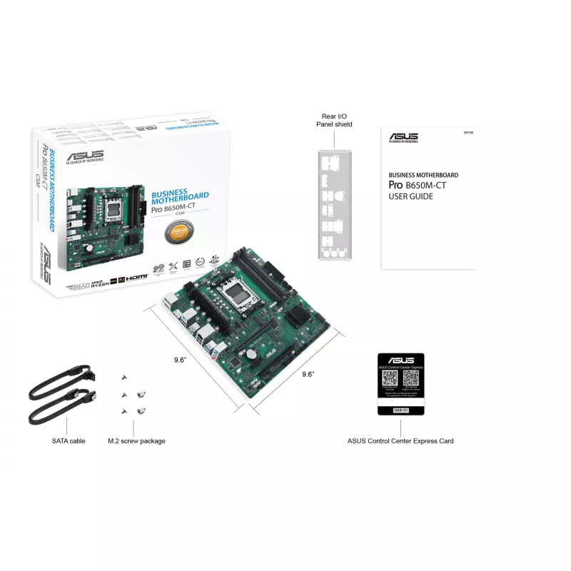 Mātesplate ASUS PRO B650M-CT-CSM AMD B650 Socket AM5 micro ATX