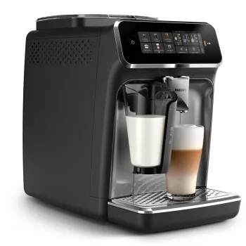 Espresso kafijas automāts Philips EP3349/70 — pilnībā automātisks, 15 bāri, 275 g pupiņu tvertne, keramikas dzirnaviņas, piena tvertne