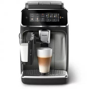 Espresso kafijas automāts Philips EP3349/70 — pilnībā automātisks, 15 bāri, 275 g pupiņu tvertne, keramikas dzirnaviņas, piena tvertne