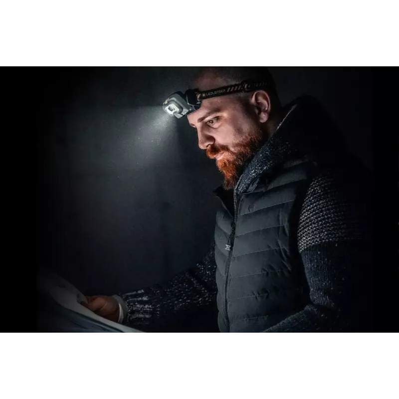 Galvas lukturis Ledlenser HF8R Work Melns LED IP68 20 lm