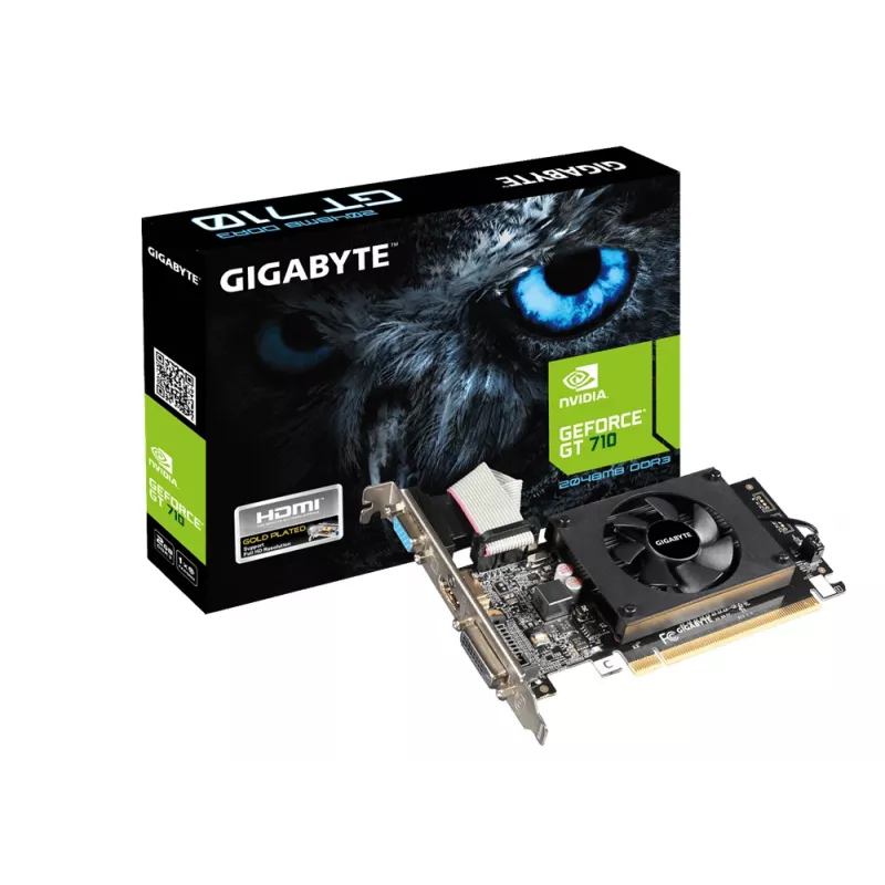 GIGABYTE GV-N710D3-2GL grafiskā karte NVIDIA GeForce GT 710 2 GB GDDR3