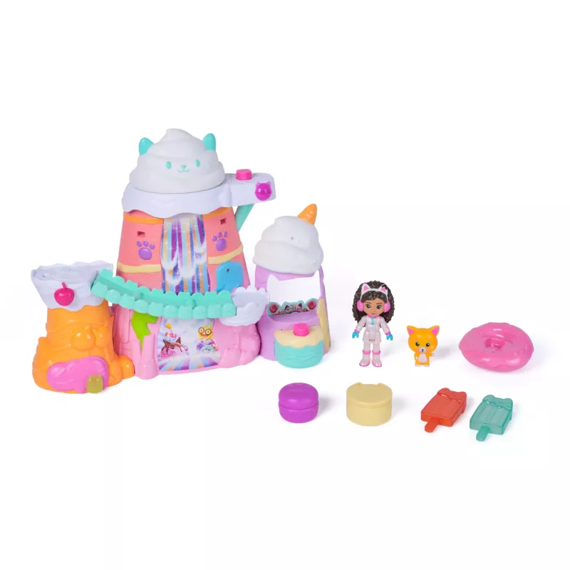 Spēļu komplekts Spin Master Gabby's Dollhouse: The Movie – Gabby's Sweet Treat Mountain, 12-daļīgs komplekts ar figūriņām un piederumiem, vecumam 3+