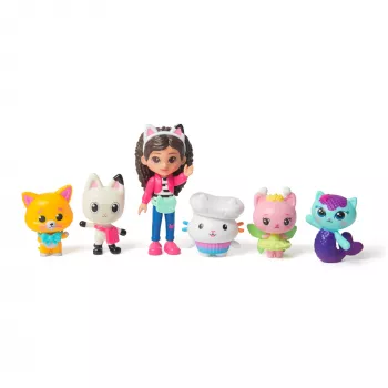 Gabby's Dollhouse DREAMWORKS The Movie, Cat-venture Crew Pack, 11 gabalu rotaļlietu figūru komplekts ar aksesuāriem, bērnu rotaļlietas meitenēm un zēniem no 3 gadu vecuma
