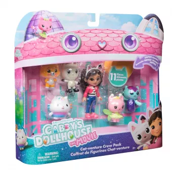 Gabby's Dollhouse DREAMWORKS The Movie, Cat-venture Crew Pack, 11 gabalu rotaļlietu figūru komplekts ar aksesuāriem, bērnu rotaļlietas meitenēm un zēniem no 3 gadu vecuma