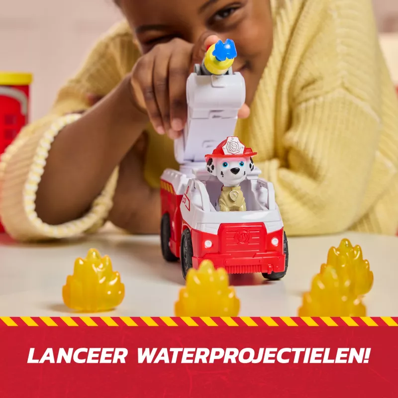 PAW Patrol Ugunsdzēsības glābšanas vadības centrs ar Māršala figūriņu, glābšanas ugunsdzēsēju mašīnu, gaismām, palaišanas mehānismu un skaņas efektiem, rotaļlietas bērniem zēniem un meitenēm no 3 gadu vecuma