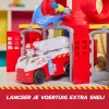 PAW Patrol Ugunsdzēsības glābšanas vadības centrs ar Māršala figūriņu, glābšanas ugunsdzēsēju mašīnu, gaismām, palaišanas mehānismu un skaņas efektiem, rotaļlietas bērniem zēniem un meitenēm no 3 gadu vecuma