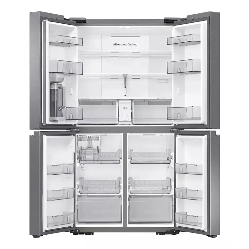 Ledusskapis ar saldētavu Samsung RF59C701ES9 — French door, 649 L kopējā ietilpība (390 L ledusskapis / 269 L saldētava), Sudrabs