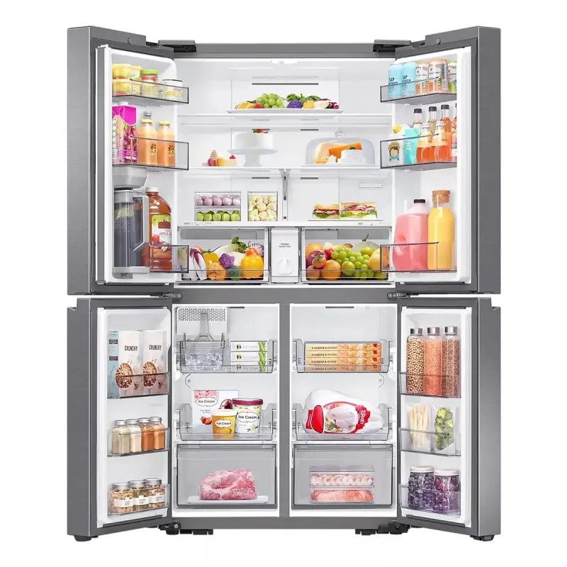 Ledusskapis ar saldētavu Samsung RF59C701ES9 — French door, 649 L kopējā ietilpība (390 L ledusskapis / 269 L saldētava), Sudrabs