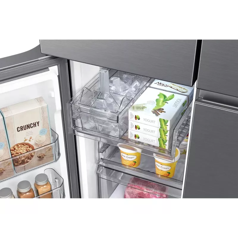 Ledusskapis ar saldētavu Samsung RF59C701ES9 — French door, 649 L kopējā ietilpība (390 L ledusskapis / 269 L saldētava), Sudrabs
