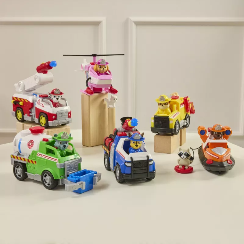 PAW Patrol Ugunsdzēsības glābšana: Zuma glābšanas ugunsdzēsības laiva ar darbības figūru, palaižamu glābšanas riņķi, jenotu un rotaļu laivu, bērnu rotaļlietas zēniem un meitenēm no 3 gadu vecuma