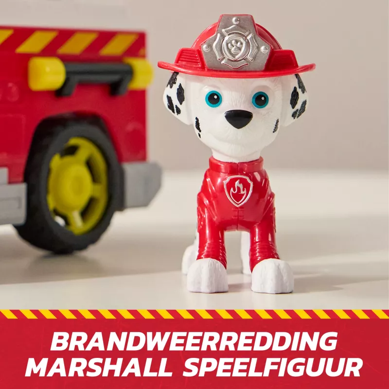 Rotaļu ugunsdzēsēju mašīna Spin Master Marshall Rescue ugunsdzēsības dzinējs ar darbības figūru, šāviņu palaidēju, plastmasa, vecumam 3+
