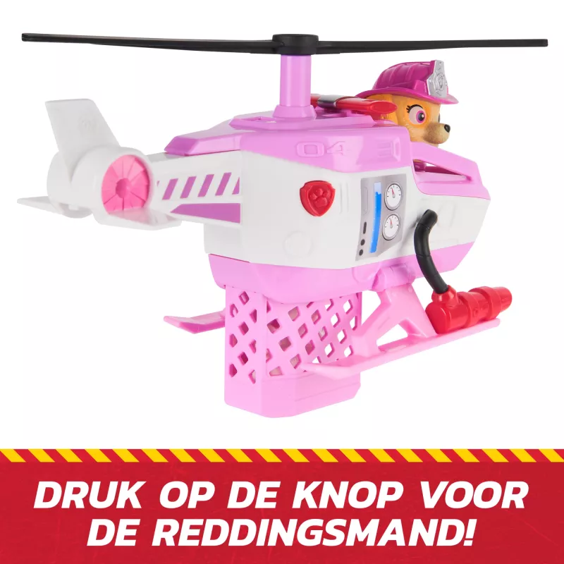 PAW Patrol Ugunsdzēsības glābšana: Skye glābšanas helikopters ar darbības figūru, kaķēnu draugu un rotaļu helikopteru, bērnu rotaļlietas zēniem un meitenēm no 3 gadu vecuma