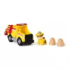 PAW Patrol Ugunsdzēsības Glābšana: Rubble glābšanas ugunsdzēsības pašgāzējs ar darbības figūru, lādiņiem un rotaļu kravas automašīnu, bērnu rotaļlietas zēniem un meitenēm no 3 gadu vecuma