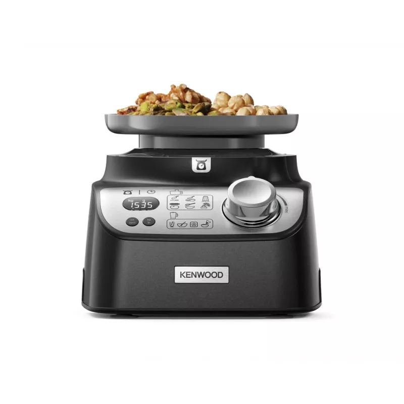 Kenwood kompaktais virtuves kombains MultiPro XL Weigh+ melns — 1 000 W, integrēti svari, blendera piederums