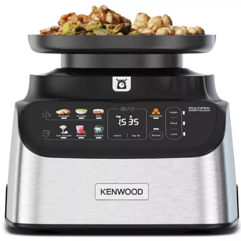 Kenwood MultiPro OneTouch virtuves kombains, 1000 W, 3 L, melns, nerūsējošais tērauds, iebūvēti svari