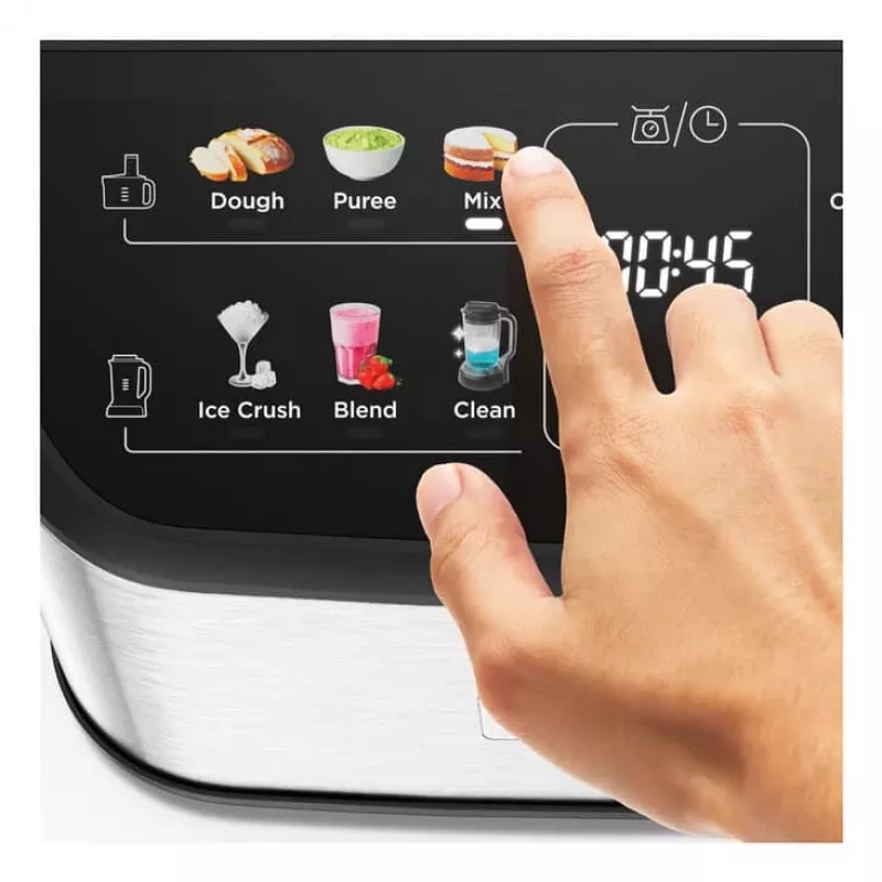 Kenwood MultiPro OneTouch virtuves kombains, 1000 W, 3 L, melns, nerūsējošais tērauds, iebūvēti svari