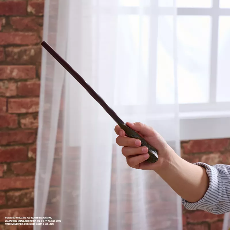 Wizarding World Harijs Poters, 12 collu maģiskā kolekcionāra Rona Vīzlija zizlis, statīvs un presētais ikona, Maģiskie artefakti, Aksesuārs kostīmiem