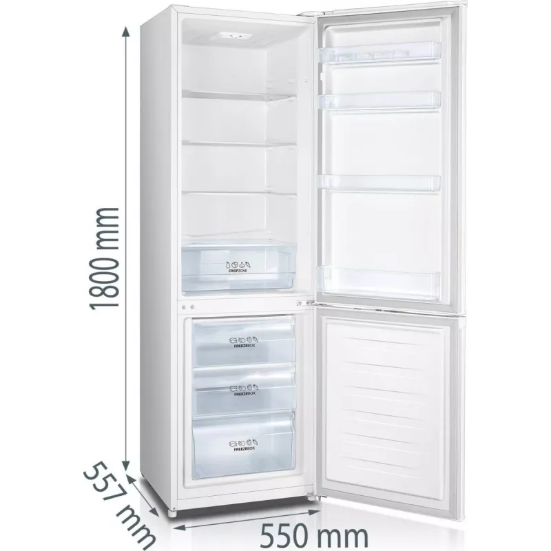Gorenje Kombinētais ledusskapis-saldētājs RK418DPW4 BE, 269 L, N-ST, 39 dB, 3.2 kg/24h, D, Balts