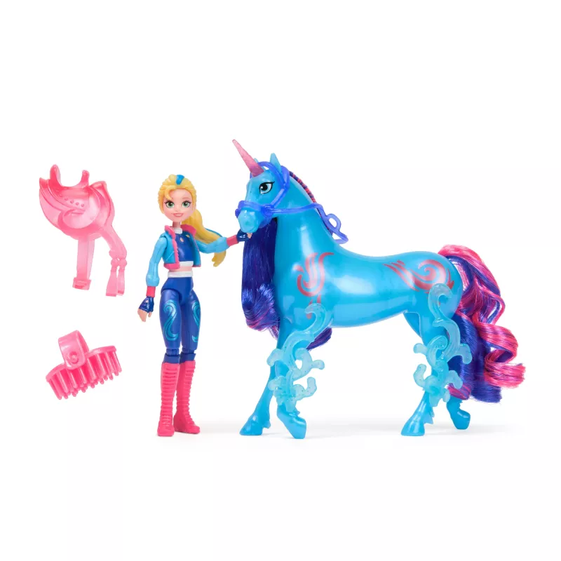 Rotaļu figūra Spin Master Unicorn Academy Isabel ar īstām krēpēm un asti un suku