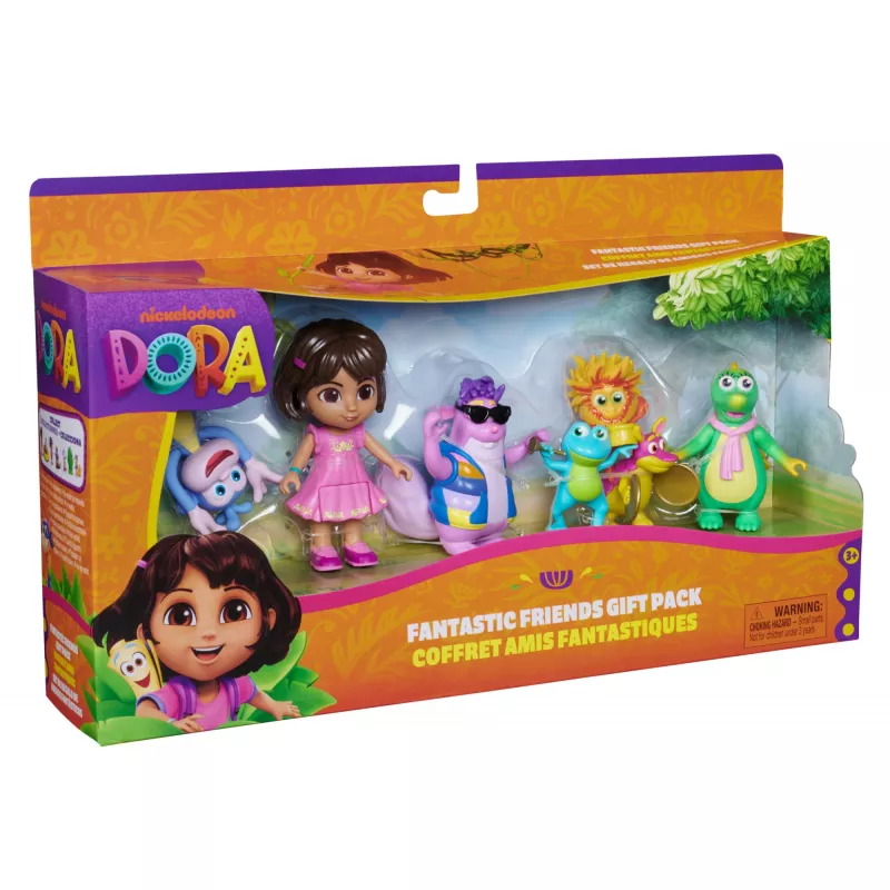 Dora, Fantastic Friends Gift Pack ar Dora, Boots, Tico, Isa un Fiesta Trio, rotaļu figūriņas, rotaļlietas meitenēm un zēniem no 3 gadu vecuma
