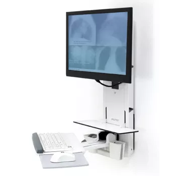 ERGOTRON Styleview sēdus-stāvus vertikālā pacēlāja pacientu istabai (balts)