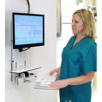 ERGOTRON Styleview sēdus-stāvus vertikālā pacēlāja pacientu istabai (balts)