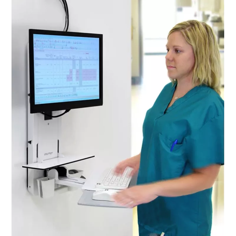 ERGOTRON Styleview sēdus-stāvus vertikālā pacēlāja pacientu istabai (balts)