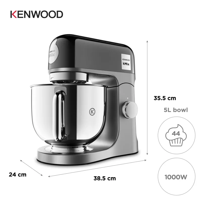 Kenwood kMix Special Edition virtuves kombains 1000 W 5 L Melns, Hroms