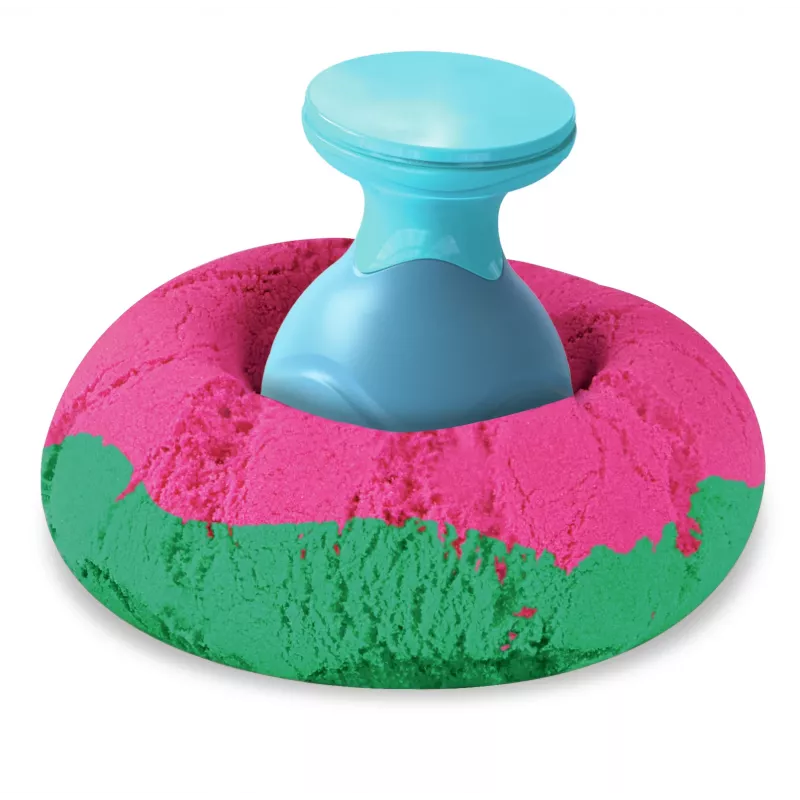 Kinetic Sand , Ultimate Sandisfying Set ar 2 mārciņām spēļu smilšu (rozā, dzeltenas un zilganzaļas), 10 rīki un veidnes, sensoriskās rotaļlietas bērniem no 7 gadu vecuma