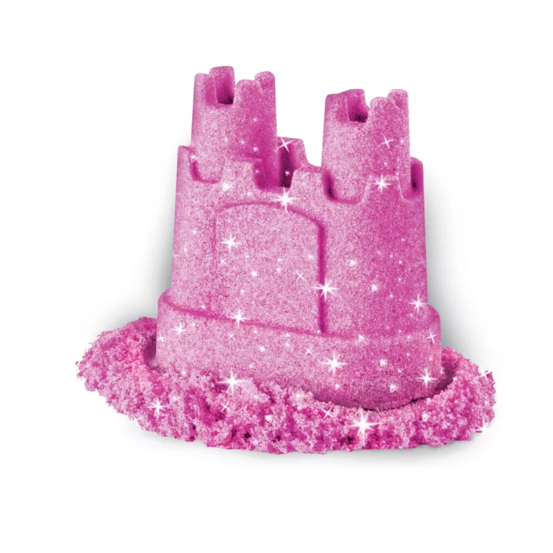 Kinetic Sand, Shimmer Sand 3 komplekts ar veidnēm un 12 oz, Bērnu kinētiskās smiltis, 4 gadi, Netoksisks, Plastmasa, Zila, Rozā, Violeta
