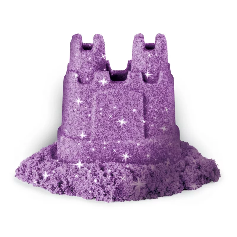 Kinetic Sand, Shimmer Sand 3 komplekts ar veidnēm un 12 oz, Bērnu kinētiskās smiltis, 4 gadi, Netoksisks, Plastmasa, Zila, Rozā, Violeta