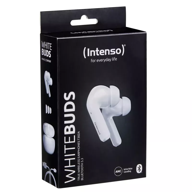 Austiņas Intenso balta Buds T302A