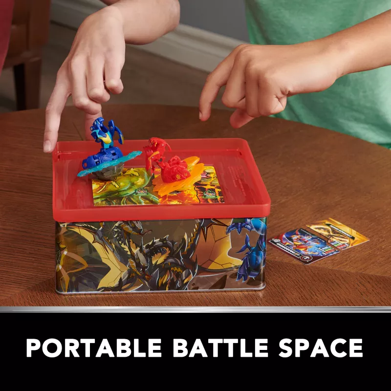 Playset Spinmaster Bakugan Baku-tin ar Special Attack Mantid, Pielāgojama, Griežama Figūra un Rotaļlietu Glabātuve, Rotaļlietas Zēniem un Meitenēm no 6 Gadu Vecuma