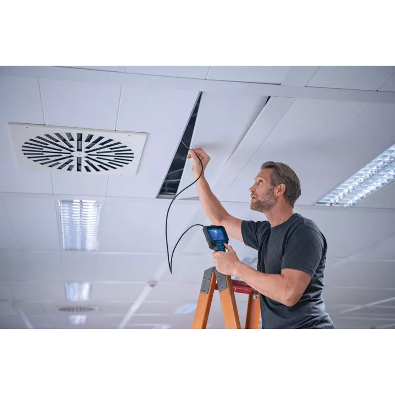 Pārbaudes kamera Bosch GIC 12V-4-23 C Professional — darbināma ar baterijām 12 V, elastīgs 4,23 m kabelis