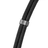 Intenso USB-C uzlādes štrope tālruņa kakla siksnas kabelis 60W ātrā uzlāde regulējams garums 1,65m neilons melns