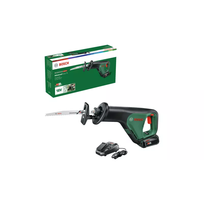 Bosch AdvancedRecip 18 300 spm Melns, Zaļš