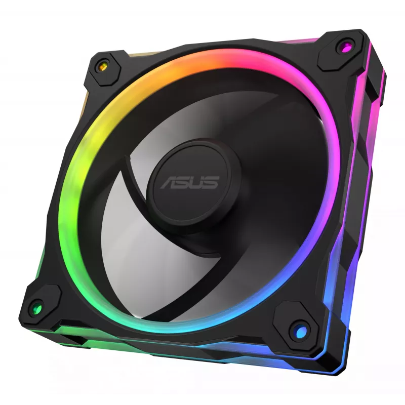 Ventilators ASUS Prime MR120 ARGB Reverse Melns 12 cm uzmavas gultnis