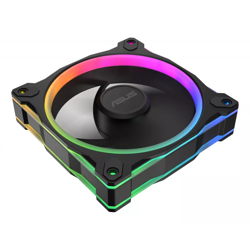 Ventilators ASUS Prime MR120 ARGB melns 12 cm uzmavas gultnis